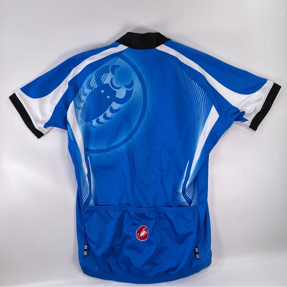 Castelli Mens Short Sleeve Cycling Jersey Blue Scorpion M - Picture 4 of 4